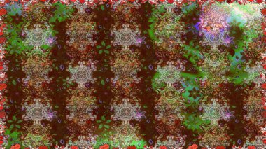 Soyut zarafet, çiçekli arkaplan deseni. Raster Güzel kumaş deseni.