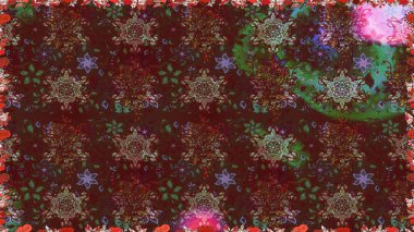 Şekillendirilmiş çiçeklerle kusursuz desen. Çiçek deseni duvar kağıdı, desen dolguları ve web sayfası arka planı için kullanılabilir. Süslü zentangılsız desen, soyut çiçeklerle süslenmiş..