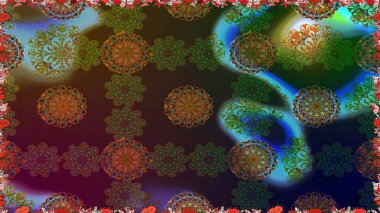 Ultraviyole kumaş deseni. Raster illüstrasyonu. Organik motif arka planı. Kusursuz desen.