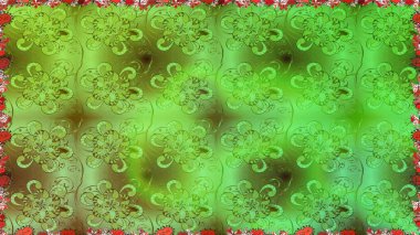 Raster Hip kumaş deseni. Kusursuz Vintage Çiçek Deseni.