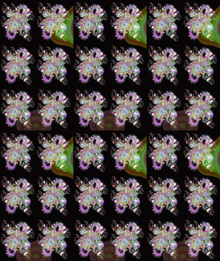 Renkli Yaz Temalı eskiz kalıbı. Siyah renkli çiçekler. Sevimli çiçek raster deseni. Düz Çiçek Elementleri Tasarımı.