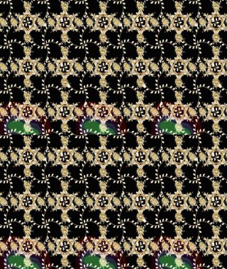 Tekstil ve kapak tasarımı için mükemmel. Renkli siyah çizim kalıbı. Siyah renkli çiçekler. Doodle tarzı. Elle çizilmiş sonbahar çiçeği deseni..