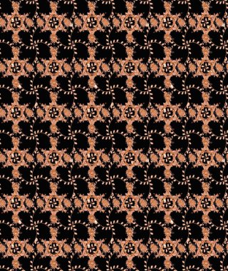 Düz Çiçek Elementleri Tasarımı. Siyah renkli çiçekler. Sevimli çiçek raster deseni. Renkli Bahar Teması çizim şablonu.