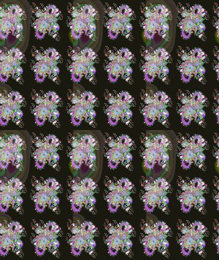 Organik motif arka planı. Raster illüstrasyonu. Çizim kalıbı. Ultraviyole kumaş deseni.