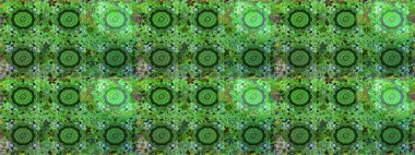 Oriental raster klasik yeşil ve altın desenli. Kusursuz soyut bir arkaplan. Raster illüstrasyonu.