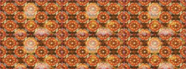 Kahverengi renklerde altın desenler ve altın elementler. Arkaplan, kumaş, altın duvar kağıdı. Düz elle çizilmiş klasik koleksiyon. Raster altın pürüzsüz desen.