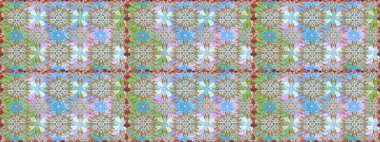 Tarafsız kıvırcık çiçekler tarafsız renklerde şekillenir. Raster illüstrasyonu. Klasik çiçek tasarım elementleri.