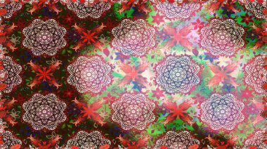 Süslü, dikişsiz, soyut çiçeklerle süslenmiş. Şekillendirilmiş çiçeklerle kusursuz desen. Çiçek deseni duvar kağıdı, şablon dolguları ve web sayfası arkaplanı için kullanılabilir.