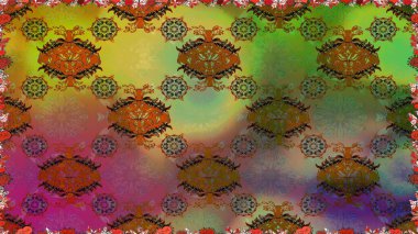 Kahverengi renkli çiçekler. Çiçeklerle kusursuz desen. Suluboya çizimi. El çizimi.