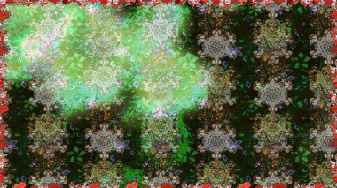 Düz Çiçek Elementleri Tasarımı. Renkli Bahar Temalı Kusursuz Arkaplan. Gri renkli şirin çiçek deseni. Raster Modaya uygun kumaş deseni.