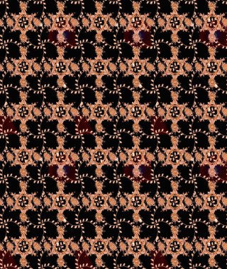 Küçük çiçekte güzel bir desen var. Çiçek kompozisyonu. Çiçek arkaplan. Doğa. - Siyah çiçekler. Raster deseni. Çiçek kolajı.