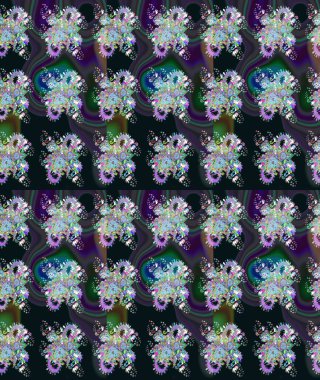 Çiçekli zambakların eskiz geçmişi. Çiçek tasarımı için inanılmaz bir kolaj cenneti tarzı. Parlak çiçekli kolaj çiçekleri gri.