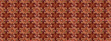Kusursuz soyut bir arkaplan. Oriental raster klasik kırmızı ve altın desenli. Raster illüstrasyonu.