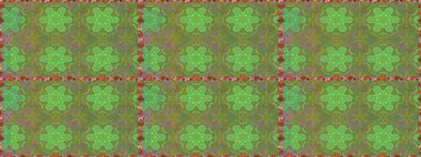 Yeşil çiçekli bahar çiçekleri. Küçük çiçekte güzel bir desen. Moda baskıları için zarif bir şablon. Motley illüstrasyonu. Küçük renkli çiçekler..