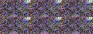 Mor renkli çiçekler. Raster illüstrasyonu. Çiçeksiz desenli arka plan, vuruşlar, sıçramalar, yaz çiçekleri..