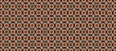 Tekrarlayan elementlerle soyut arkaplan. Kusursuz damaske klasik altın desen. Çizim. Kahverengi, bej ve gri renklerdeki altın pürüzsüz desen altın elementlerle.