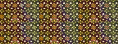 Düz Çiçek Elementleri Tasarımı. Renkli Yaz Temalı eskiz kalıbı. Güzel kumaş deseni. Raster illüstrasyonunda çiçek deseni çizimi.