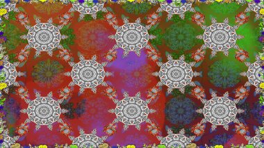 Küçük çiçekte güzel bir desen. Kusursuz. Çiçekli bahar çiçekleri. Moda baskıları için zarif bir şablon. Motley illüstrasyonu. Küçük renkli çiçekler..