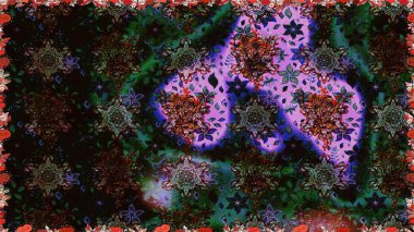 Soyut etnik raster kusursuz desen. Arkaplan dokusu, duvar kağıdı, çiçek temalı siyah renkler. Kabile sanatı boho baskısı, klasik çiçek arkaplanı.