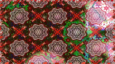 Şirin, zarif çiçekler Raster illüstrasyonu. Poster ya da kapak için arka plan. Tekstil için figür. Davetiye ve kartpostal tasarımı için dekoratif çiçek unsurları. Yapraklı kusursuz desen.