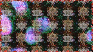 Raster çiçekli arka plan. Yazdır. Renkli Yaz Temalı Kusursuz Arkaplan. Düz Çiçek Elementleri Tasarımı. Güzel, pürüzsüz bir desen. Şirin kumaş deseni.