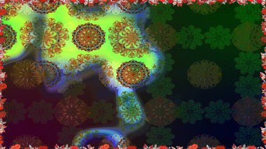 Soyut zarafet, çiçekli arkaplan deseni. Raster Güzel kumaş deseni.