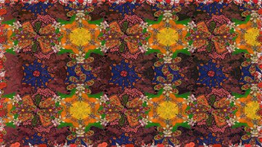 Kahverengi renkli çiçeklerle kusursuz çiçek deseni. Suluboya tarzında kahverengi renkte çiçekler.