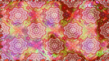 Raster illüstrasyonu. El yapımı çiçek ve bitki koleksiyonu. Şirin karalama çiçekleri olan kusursuz çiçek desenleri. Eskiz tarzı pembe renkler. Raster illüstrasyonu.