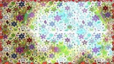 Çiçekler suluboya seamless modeli. Raster şık kumaş deseni.