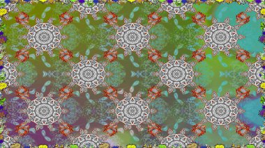 Soyut zarafet, çiçekli arkaplan deseni. Raster Güzel kumaş deseni.