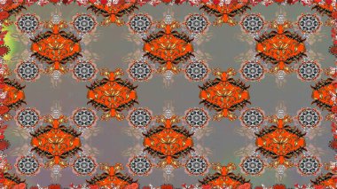 Çocuk stili. Çiçekli, kusursuz bir arkaplan. Renkli Bahar Temalı Kusursuz Arkaplan. Düz Çiçek Elementleri Tasarımı.