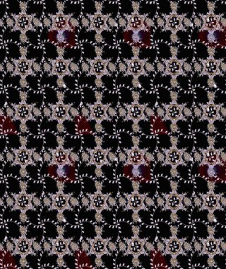 Raster illüstrasyonu. Siyah renkte sevimli çiçekler. Küçük çiçekli basit bir çiçek çizimi. Moda baskısı, albüm, ambalaj kağıdı, duvar kağıdı için zarif dekoratif süslemeler..