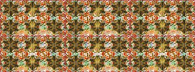 Doğulu stil, altın elementlerle kahverengi renklerde altın desenli arabesk yapar. Kusursuz kıvırcık saçlar. Raster altın desen.