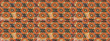 Kusursuz raster arka plan. Kusursuz çiçek deseni. Duvar kâğıdı barok, İspanyol kumaşı. Kahverengi renklerde grafiksel, modern, pürüzsüz desen.