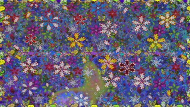 Küçük çiçekte güzel bir desen. Çiçekli yaz çiçekleri. Moda baskıları için zarif bir şablon. Kusursuz. Küçük renkli çiçekler. Motley illüstrasyonu.