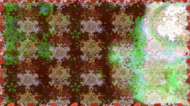 Çiçek deseni. Raster Illustrasyon. Çiçeksiz arka plan. Şatafatlı bahar bahçesi dokusu.