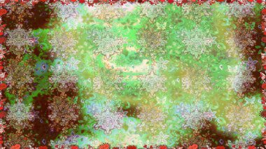 Raster illüstrasyonunda kusursuz çiçek deseni. Renkli Bahar Temalı Kusursuz Arkaplan. Süslü kumaş deseni. Düz Çiçek Elementleri Tasarımı.