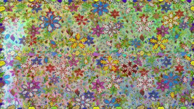 Tarafsız renklerde çiçek desenleri, el yapımı papatyalar, papatyalar. Tekrar eden çiçek arkaplanı, zarif nötr çiçek duvar kağıdı.