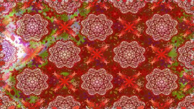 Çocuk stili. Düz Çiçek Elementleri Tasarımı. Renkli Bahar Temalı Kusursuz Arkaplan. Çiçekli pürüzsüz raster arka plan.