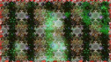 Raster illüstrasyonu. Kusursuz çiçek deseni duvar kâğıdı olarak kullanılabilir. Gri renkli çiçekler.