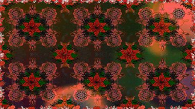 Varicolobrown raster kusursuz illüstrasyon. Küçük çiçekteki sevimli çiçek deseni. Birçok kahverengi ve soyut çiçekli tropikal, pürüzsüz desen.