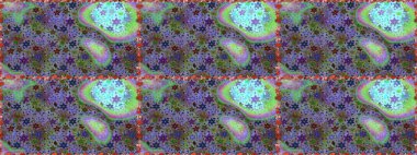 Küçük çiçekteki sevimli çiçek deseni. Yeşil renkte çiçekler.