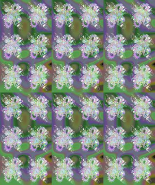 Yeşil renkli çiçekler. Düz Çiçek Elementleri Tasarımı. Renkli Bahar Teması eskiz kalıbı. Güzel çiçek deseni..