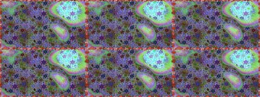 Küçük çiçekteki sevimli çiçek deseni. Yeşil renkte çiçekler.