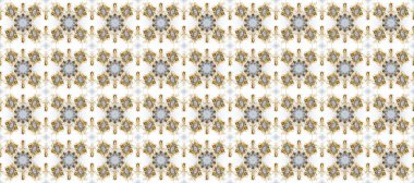 Klasik raster şablonu. Tekrarlayan elementlerle kusursuz soyut arkaplan. Tarafsız, beyaz, bej ve altın desenli.