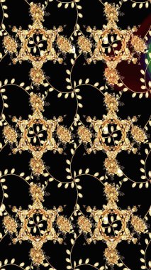 Siyah renkli çiçekler. Tekstil ve kapak tasarımı için mükemmel. Doodle tarzı. Elle çizilmiş sonbahar çiçeği deseni. Renkli siyah çizim deseni.