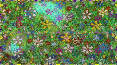 Sabıka fotoğraflarında, bebek kıyafetlerinde, duvar kâğıtlarında, paket kutularında falan kullanılabilir. Zarif, parlak ve kusursuz yeşil çiçek deseni tasarımı.