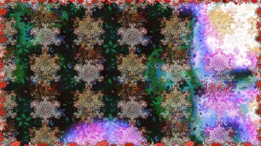 Yumuşak, bahar çiçekli arka plan. Çiçekli karalama şeklinde Raster çiçek deseni. Gri renkli çiçekler.