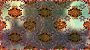 Parlak çiçekli kolaj çiçekleri kahverengi. Çiçekli zambaklar kusursuz bir arka plan. Çiçek tasarımı için inanılmaz kolaj cennet tarzı..