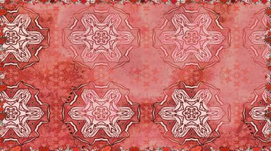 Raster illüstrasyonu. Eski usul. Kusursuz bir geçmişi var. Miles Fleur, süslü püslü bir süs. Tomurcukları papatya çiçekleri olan sevimli bir çiçek deseni. Kumaş, tekstil ve duvar kağıdı baskısı için..